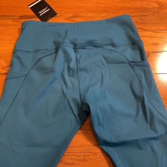 Pasomix Size XL high rise waist/tummy control/double pockets blue athletic pants - Picture 6 of 8